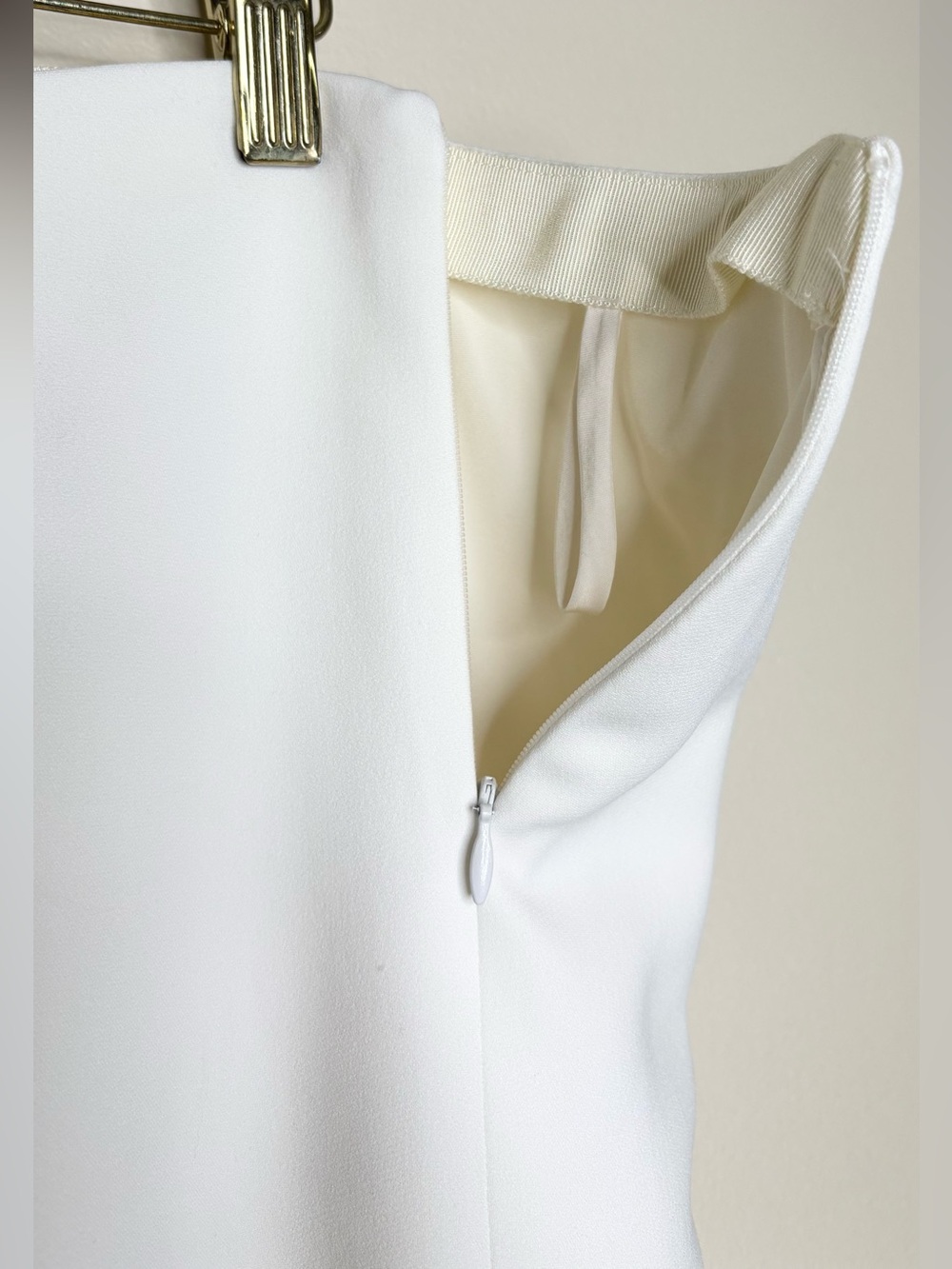 The Row Ivory Cropped Split Hem Trousers Pants Size 12 Silk Lined - Picture 10 of 13